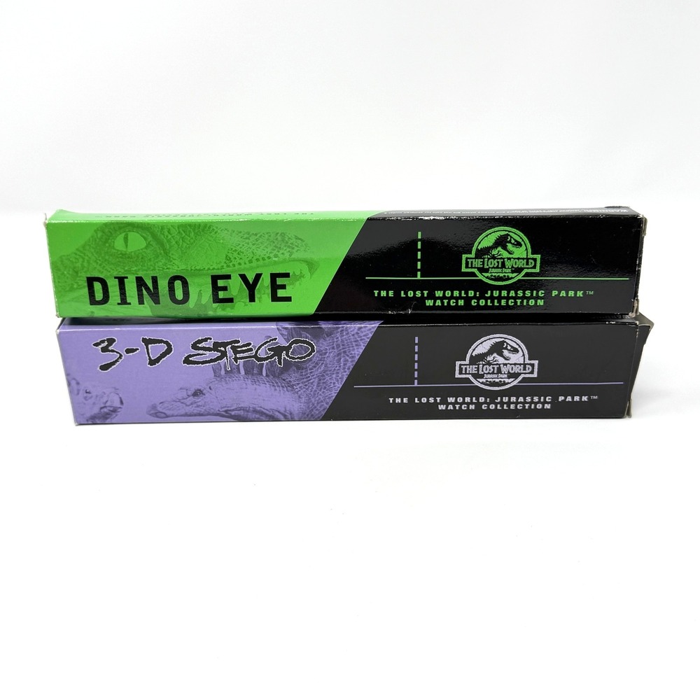 1997 Burger King Jurassic Park Lost World Watch Lot Dino Eye 3-D Stego Boxed‎